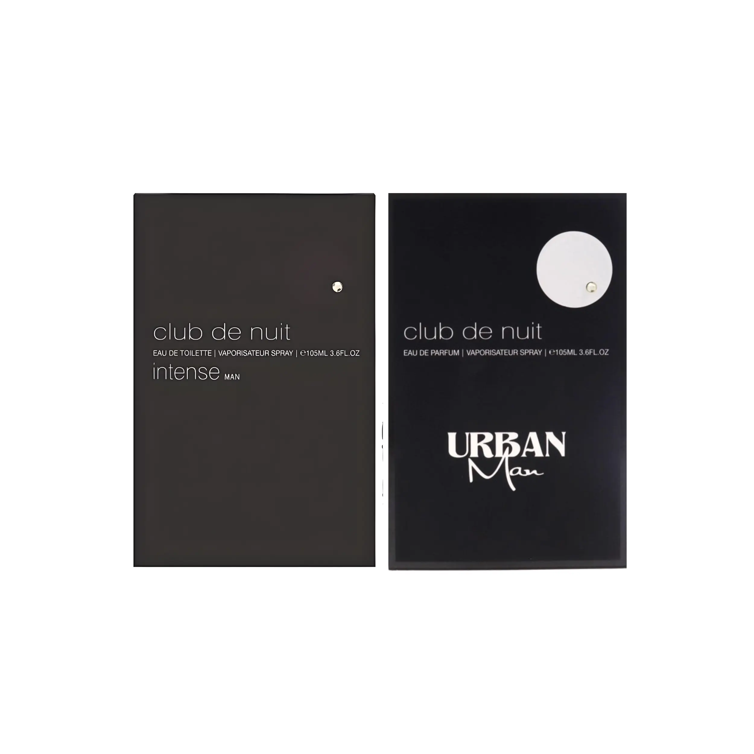 Armaf Men's Fragrance Set - Club de Nuit Intense & Urban Man 2-Piece Eau de Parfum Bottles, 3.4 oz Liquid Each, Long-Lasting Woody, Citrus, Cedar Notes, Fresh and Clean Scent