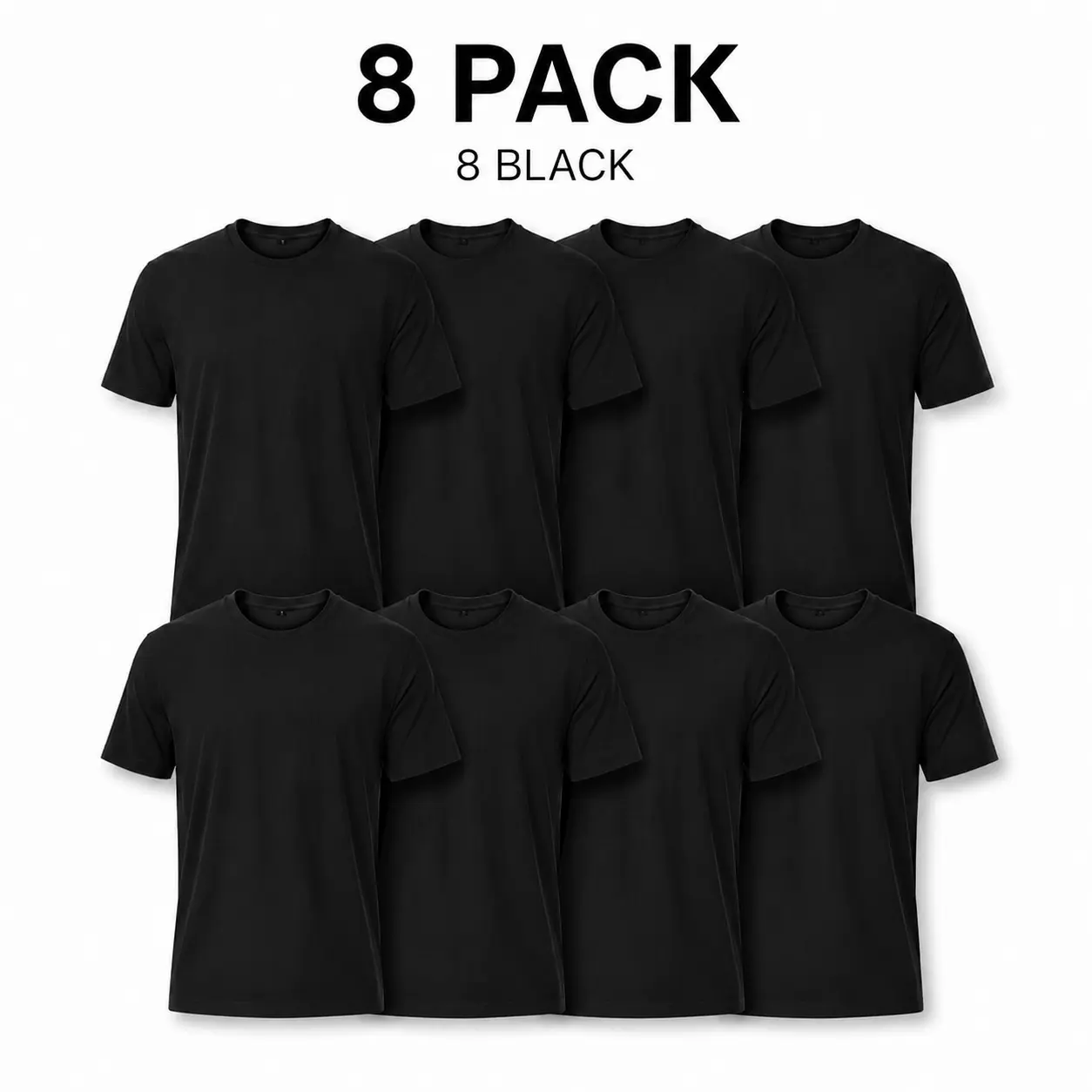 8 Pack - 8 Black