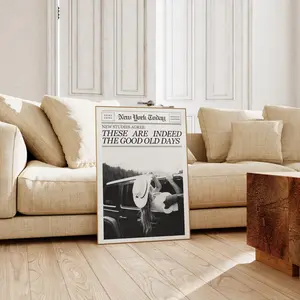 Printable Newspaper Wall Art - These Are Indeed the Good Old Days | Newspaper Print Dopamine Decor | Dorm Room