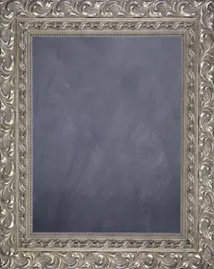 Framed Chalkboard - Ornate Antique Silver Finish Frame