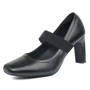 Womens Square Toe Mary Janes High Heels Dress Shoes