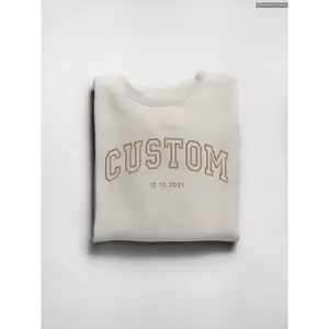 Custom Embroidered Varsity Sweater, Hoodie, Tee Shirt - Vintage Old School Personalized Embroidery Crewneck - Custom Text Sweatshirt , Global Trending Outfits