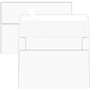 YINUOYOUJIA 50 Packs White A7 Envelopes, 5x7 Envelopes for Invitations, Self Seal for Weddings, Graduation, Baby Shower, Birthday, Greeting Cards