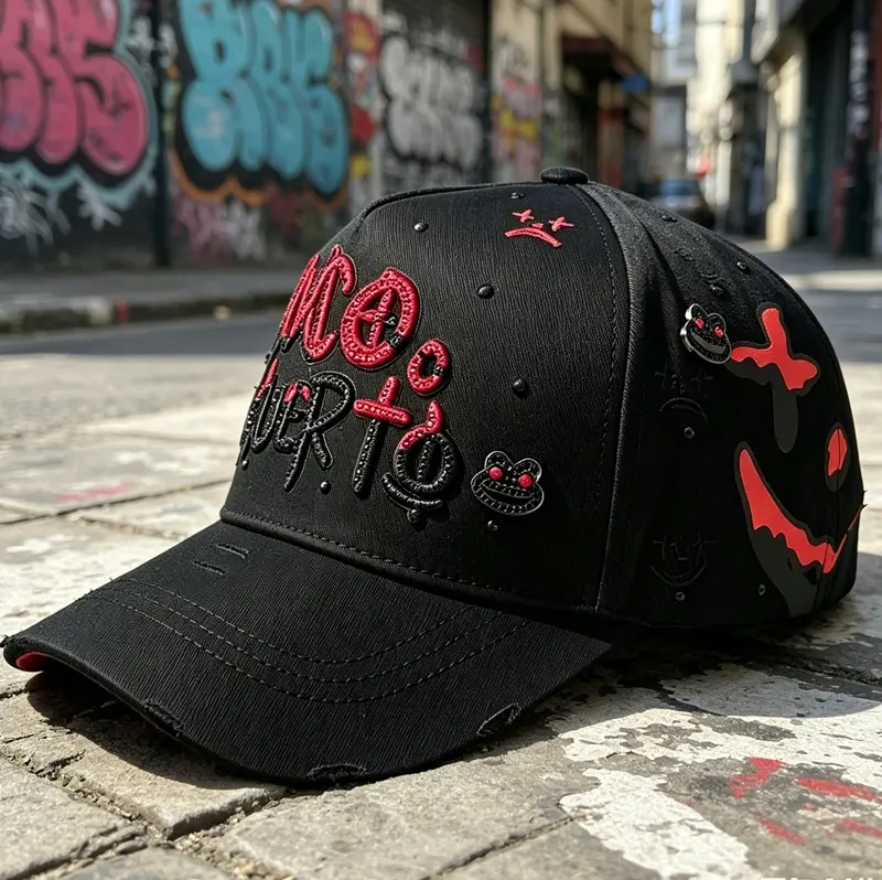 Gorra Mz Hats  Outdoor Sun Hat Embroidery Hat Rico O Muerto O Muerto Adjustable Plain Cap Limited Edition Streetwear Snapback Embroidered Hat for Men Women Fashion Trendy