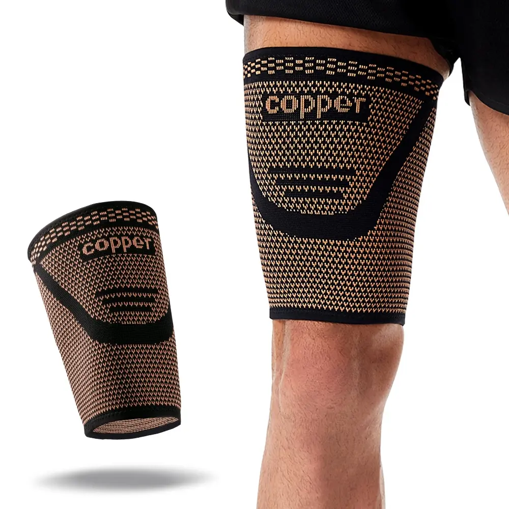 1PCS Thigh Compression Sleeve for Men and Women, Anti-Slip Upper Leg Sleeves for Running, Sports and Workout, Breathable Compression Sleeves