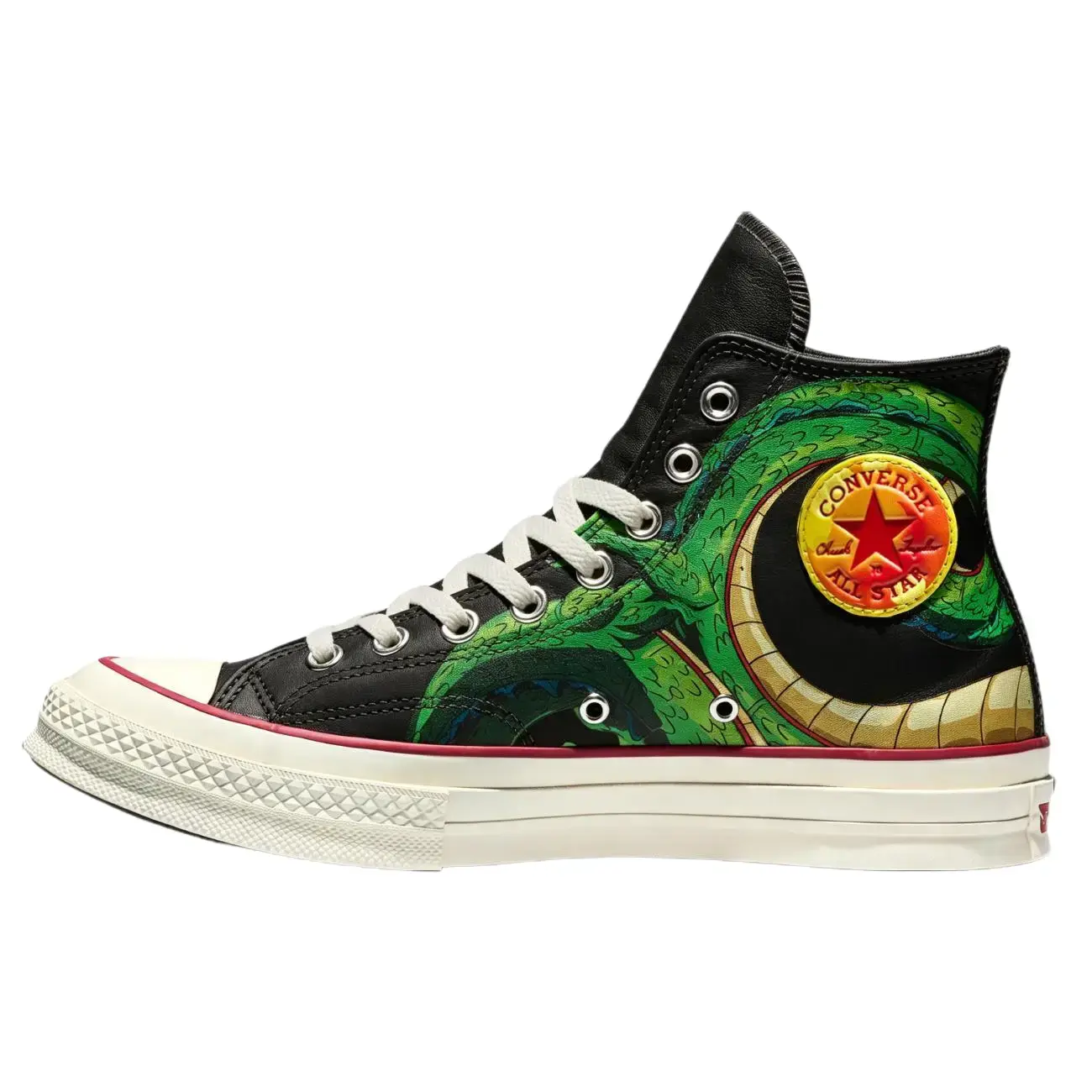Men's Converse Chuck 70 Shenron x Dragon Ball Z Exclusive Collaboration Athletic Footwear - Classic Canvas Sports Shoe, Rubber Construction, Everyday Lifestyle Pop Culture Sneakers