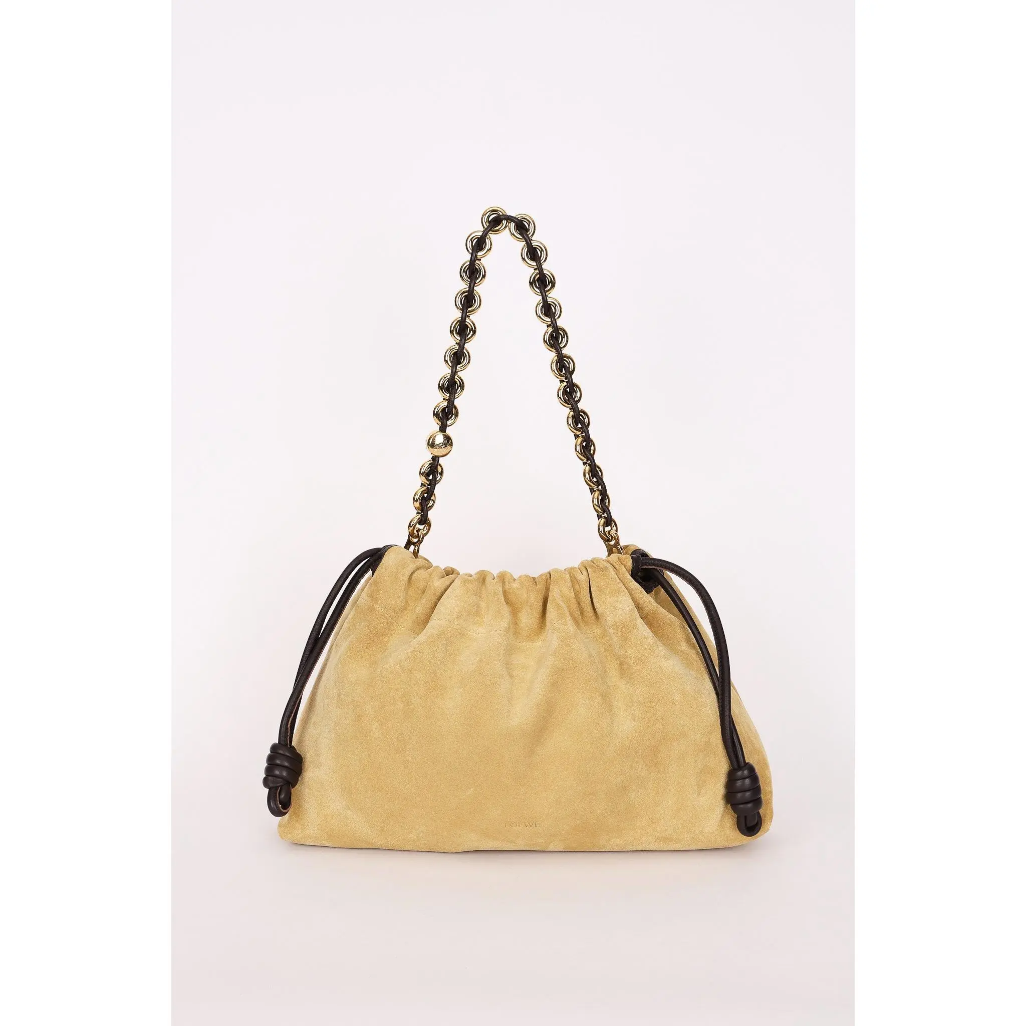 Pre-owned Loewe Designer Handbag/Wallet Large Flamenco Donut Chain Bag Suede Drop 58