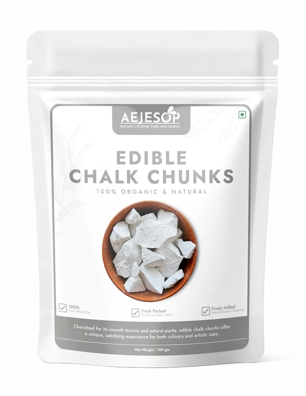 [SALE 2026!!!] AEJESOP BELGOROD edible Chalk chunks, natural chalk, eating chalk, 3.5oz (100g)