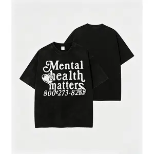 Men's Mental Health Matters Short-Sleeve Casual Graphic T-Shirt, Streetwear Top, Casual Fashion Tee for Menswear