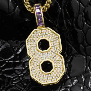 Black Mamba Classic Number 8 Necklace
