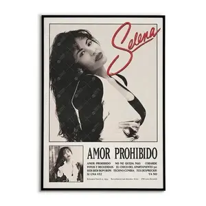 Selena Vintage Music Inspired Poster, Retro Tejano Cumbia Wall Art, Fan Gift