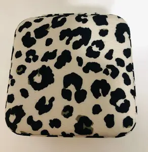 Portable Leopard Print Jewelry Box, Mini Exquisite Storage Case for Earrings Rings Necklaces