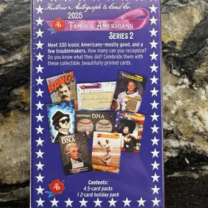 Historic Autographs Famous Americans 2 - 1 box with 4 packs with 4 cards plus bonus Holiday Pack