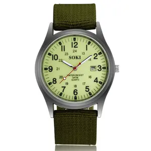 OIDEA Men's Tactical Military Watch - Men's Accessories, 24-Hour Analog Quartz Field Wristwatch with Luminous Hands, Extended Nylon Band summerwins