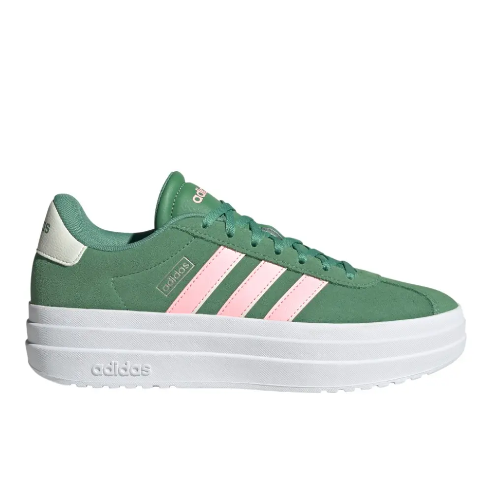 adidas Womens Vl Court Bold Lace Up Sneakers Shoes Casual - Green adidas Womens Vl Court Bold Lace Up Sneakers Shoes Casual - Green