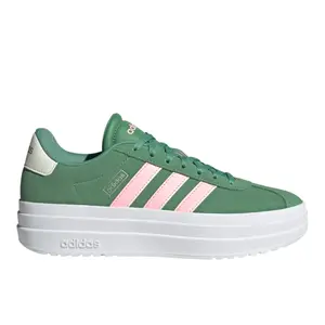 adidas Womens Vl Court Bold Lace Up Sneakers Shoes Casual - Green