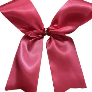 Loving Pink Bow - Soft Fabric with Center Loop for Versatile Use - Makeup, Blush Elegant Plaid
