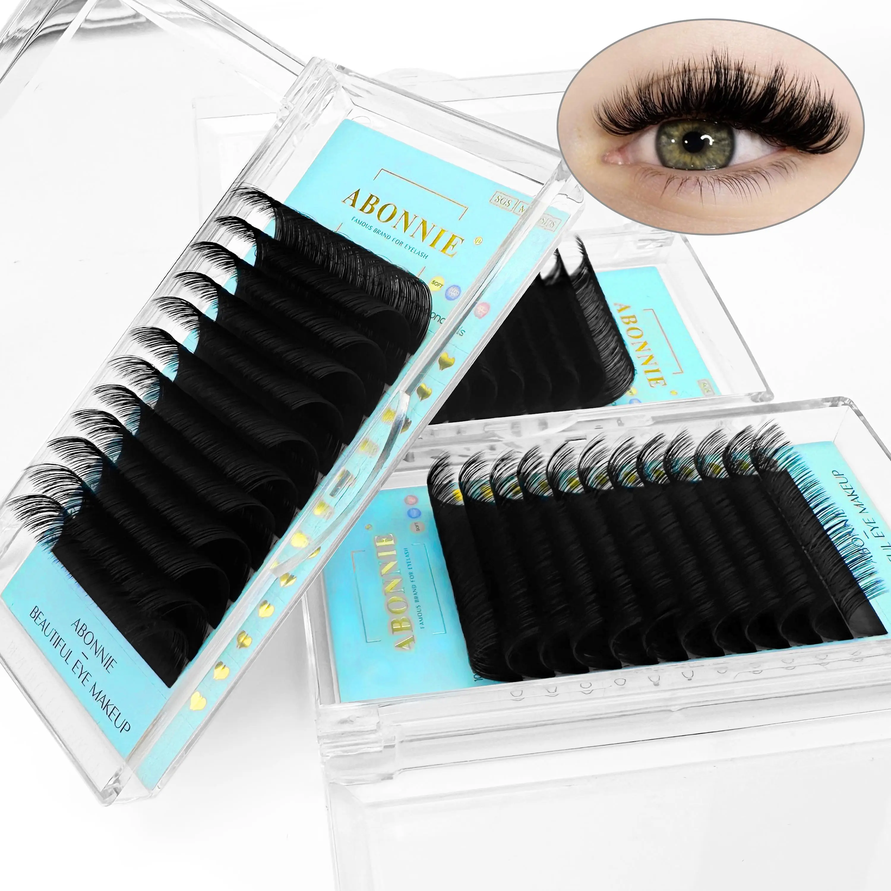 ABONNIE Cashmere Classic Individual Eyelash Extensions 0.03-0.15mm C CC D Curl Lashes Matte Black Professional Soft Natural 2026 New