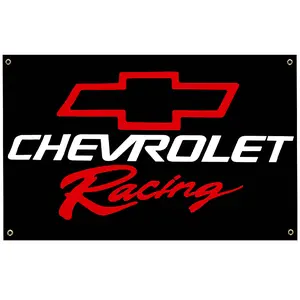 Chevrolet Racing Chevy 3x5ft Flag Tapestry for Wall Hanging College Dorm Room Wall Outdoor Decor Banner with 4 Brass Gromments