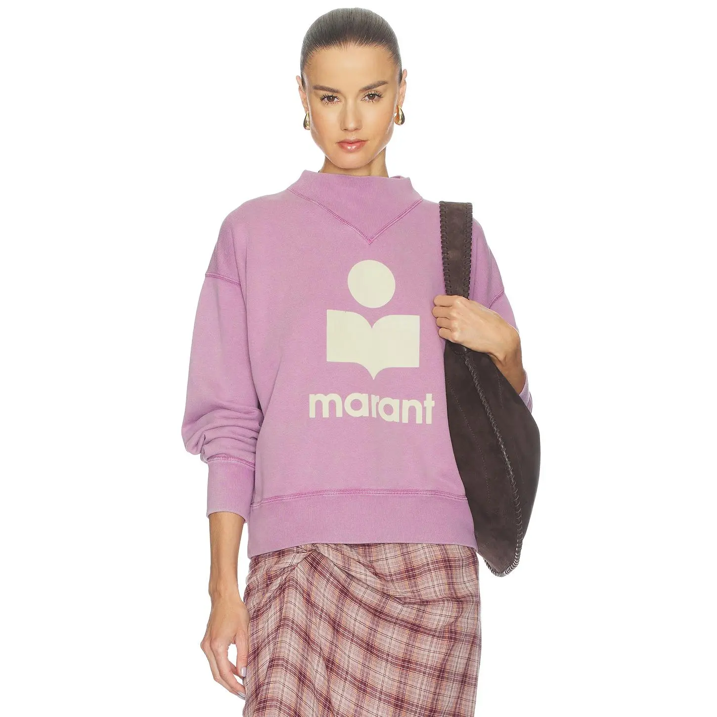 Isabel Marant Etoile Moby Sweatshirt in Rosewood & Ecru