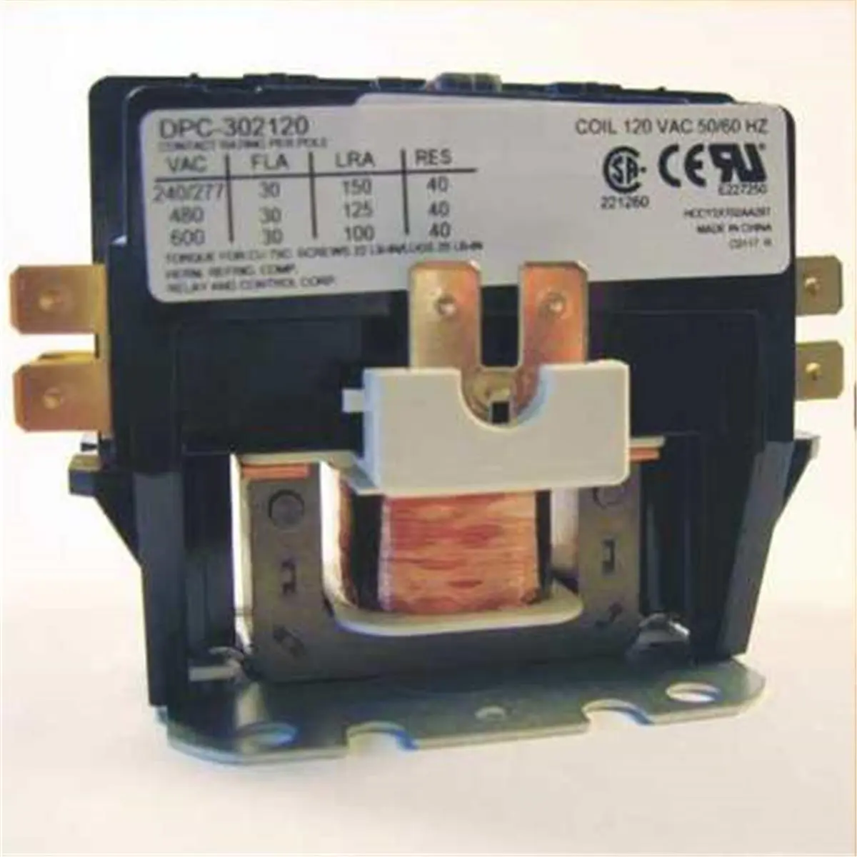 212 MAIN Definite Purpose Contactor - CE Certified, 120V Coil, 40A, 2-Pole Relay Control Component for Sailing & Water Sports