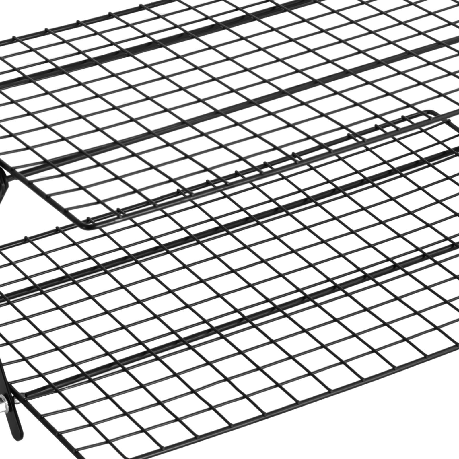 4-Tier Foldable Grilling Drying Rack with Non-Stick Coating, 22 lbs Load Capacity Portable Camping Picnic Rack for Outdoor Barbecue, Backyard Party, Food & Utensil Storage 4-Tier Foldable Grilling Drying Rack with Non-Stick Coating, 22 lbs Load Capacity Portable Camping Picnic Rack for Outdoor Barbecue, Backyard Party, Food & Utensil Storage