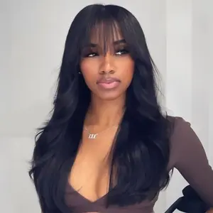 【NEW IN】ISEE HAIR Wear Go 9x6 Tpart Lace Front Straight Wig with Bangs Pre-Layered Cut & Pre-Cut Lace & Pre-Bleached Knots & Pre-Bleached Knots Natural Scalp 180% Density Glueless Human Hair Wig Vacation Hair #Summervibes#ISEECrochetNewArrivals
