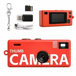 Compact Thumb Camera with Memory Card Reader, Keychain Camera, Wearable Recorder, Portable Camera, Student Outdoor Sports Camera, Kids Video Pocket Camera, Rechargeable