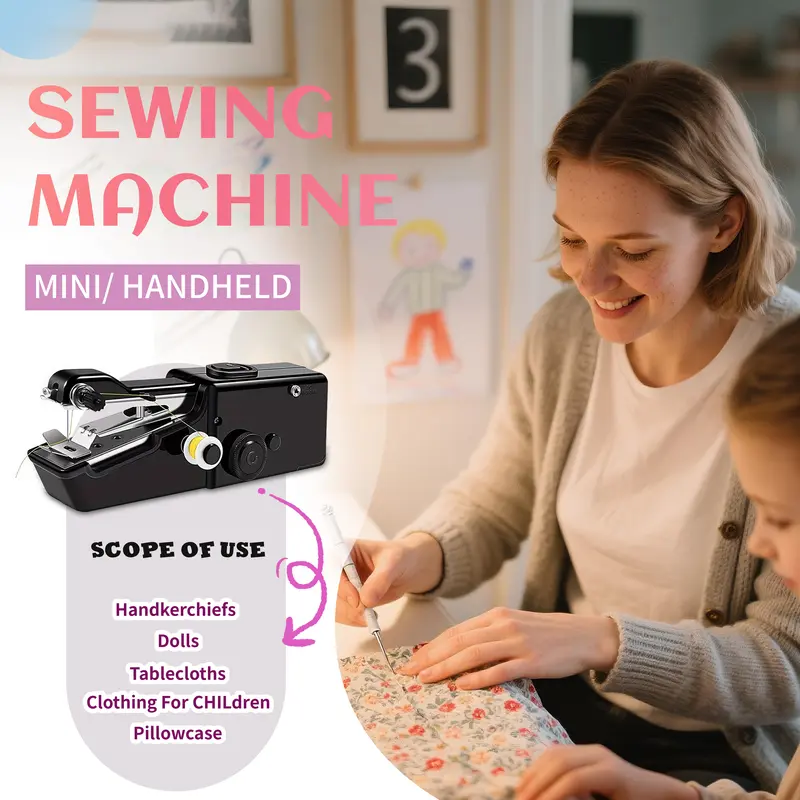 Household sewing machine, portable household sewing machine, with fast sewing speed and simple operation, suitable for beginners to use