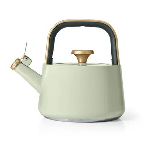 1.8L Ceramic Non-Stick Stovetop Tea Kettle, Sage Green by Drew Barrymore