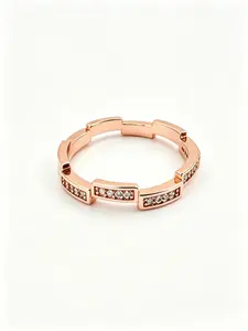 Random Style Simple Copper Ring,  Casual Daily Wear Jewelry for Women, No Style Selection Available, Vintage Crystal Ring