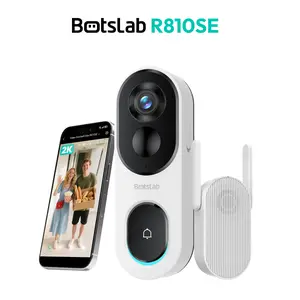 Botslab 2K Doorbell Camera Wireless 180° View 2-Way Audio AI Notifications 5200mAh Battery 2.4Ghz WiFi Secure Storage No Subscriptions Real-Time Communication