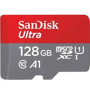 SanDisk 128GB Ultra microSDXC UHS-I Memory Card with Adapter - Up to 140MB/s, C10, U1, Full HD, A1, MicroSD Card -