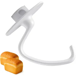 K45DH Coated Dough Hook Compatible with Kitchen-Aid Mixer, Bread Hook Attachment for Kitchen Aid K45 K45SS KSM90 KSM150 Tilt- Stand Mixers, 4.5/5.0 Quart Bowl