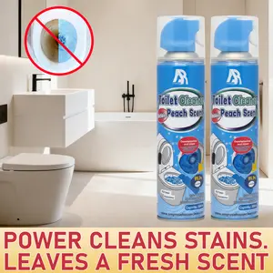 Amyrose Toilet bowl cleaner, Toilet Cleaning Foam – Just One Spray Lifts Stains and Odors · Expands to Clean Hard-to-Reach Areas · Leaves a Light Peach Freshness | household items · cleaning supplies and tools · Bathroom Cleaner
