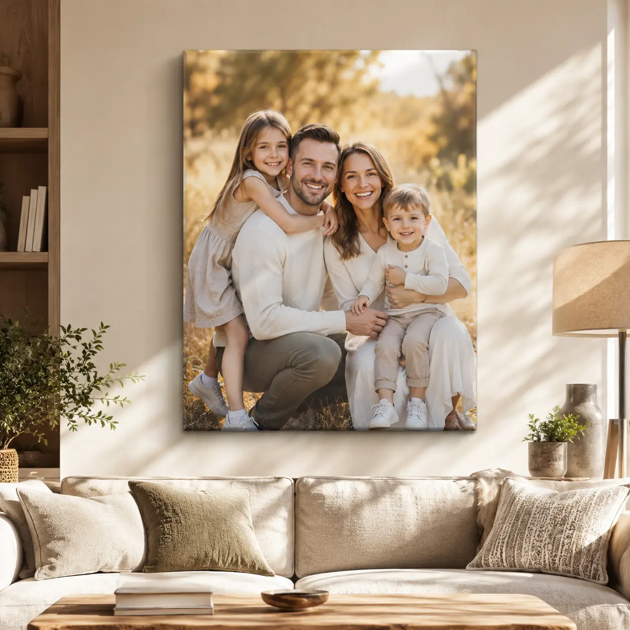 Custom Photo Canvas Prints Personalized Framed Wall Art, Digital Picture on Canvas Available in Multiple Sizes for Home Decor, Family Portraits, Pet Memorials, Baby Milestones & Wedding Gifts