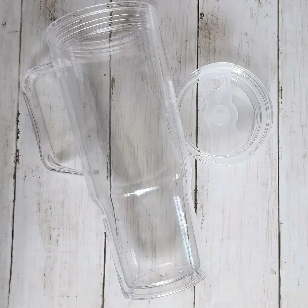 40 oz and 30 oz Snowglobe Plastic- Custom Glitter and UV Wrap