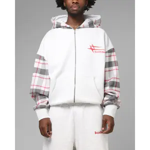 Loiter Ultra Hybrid Zip Hoodie Off White/Red