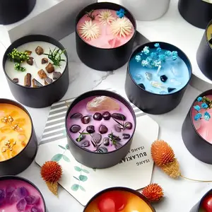 1pc Scented Crystal Candles, Natural Soy Wax, 8OZ Stone Spell Self-Care  Intention Candles, Holiday Gifts.