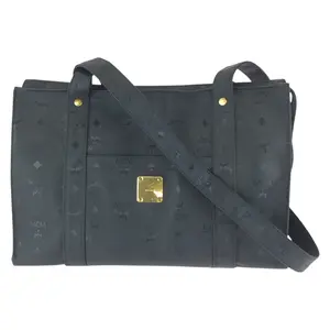 Pre-owned MCM Nylon Shoulder Bags Visetos Shoulder Tote Bag