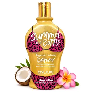 Snooki Summer in a Bottle Bronzer Tanning Bed Lotion 12 oz, Tanning Accelerator for Outdoor Sun Tan or Indoor Tanning Beds