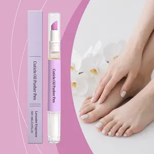 Cuticle Pusher Oil Pen - Cuticle Remover & Nail Oil Pen with Lavender Scents, Portable Nail Care Pen for Work & Travel, Moisturizes and Strengthens Dry Cuticles Manicure 2ML/0.07FL.OZ