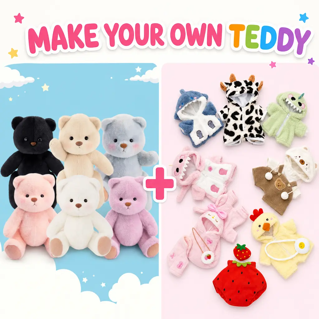 Adorable Teddy Bear Outfits for 12 Inch Plush – Costume Clothes Collection Birthday Gifts Holiday Gifts Dress