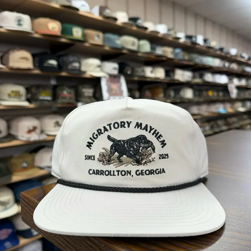 Black Lab & Mallard Rope Hat - Light Gray