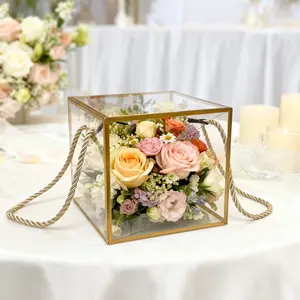 10 Transparent PVC Gift Boxes with Polyester Rope, Large Rectangular/square Clear Boxes, Ideal for Valentine's Day, Christmas, Birthdays, Deluxe Gift Box, Gift Bouquet Box