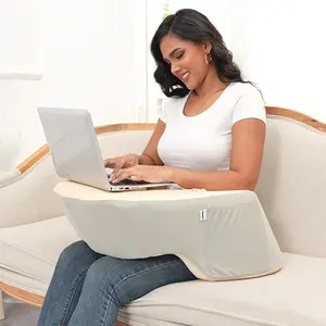 Reading Pillow Lap Desk Gaming Wedge Pillow, Upgrade Bedrest Back Pillow Bed Memory Foam Rest Washable Cover, 2 Side Pockets & Cup Holders Valentines gifts Back pain relief pillow Backrest Cushion Reclining Gaming Reading Working TV counch Floor pillow
