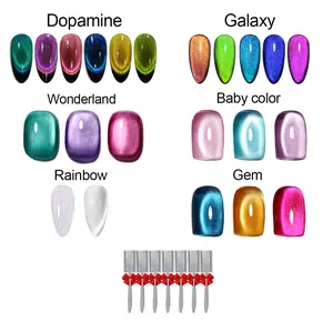 SOLWINK Nail Polish Gel for All Cat Eye Gel Magnet Glass Marble Color Shifting Magnetic Natural Nails Toes Tips Nail Remover Nail Files Nail Wipes