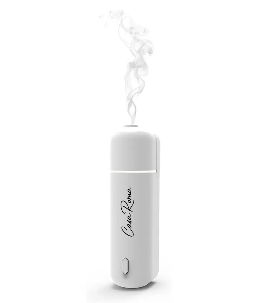Casa Roma AERO Luxury Car Vent Aroma Oil Diffuser – Waterless Cold-Air Scent Machine with USB-C Rechargeable Battery, Smart Vibration Sensor, 4ml Cartridge – Silent Aromatherapy for Cars, Pet & Kid Friendly (Includes 6 Oils)