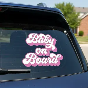 Baby on Board Car Stickers for Window - Safe and Durable - Perfect for Car Windows