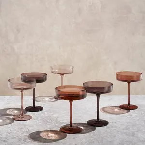 Fortuna Champagne Coupe Cocktail Glassware, Set of 6